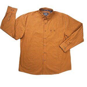 Wrangler George Strait Collection Shirt Mens XL Orange Long Sleeve Button Up